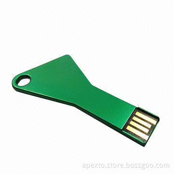 Key USB Flash Drive with 16GB Storage Capacity, Supports Password Protection and Bootable Function